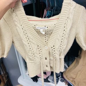 Crop sweater jacket